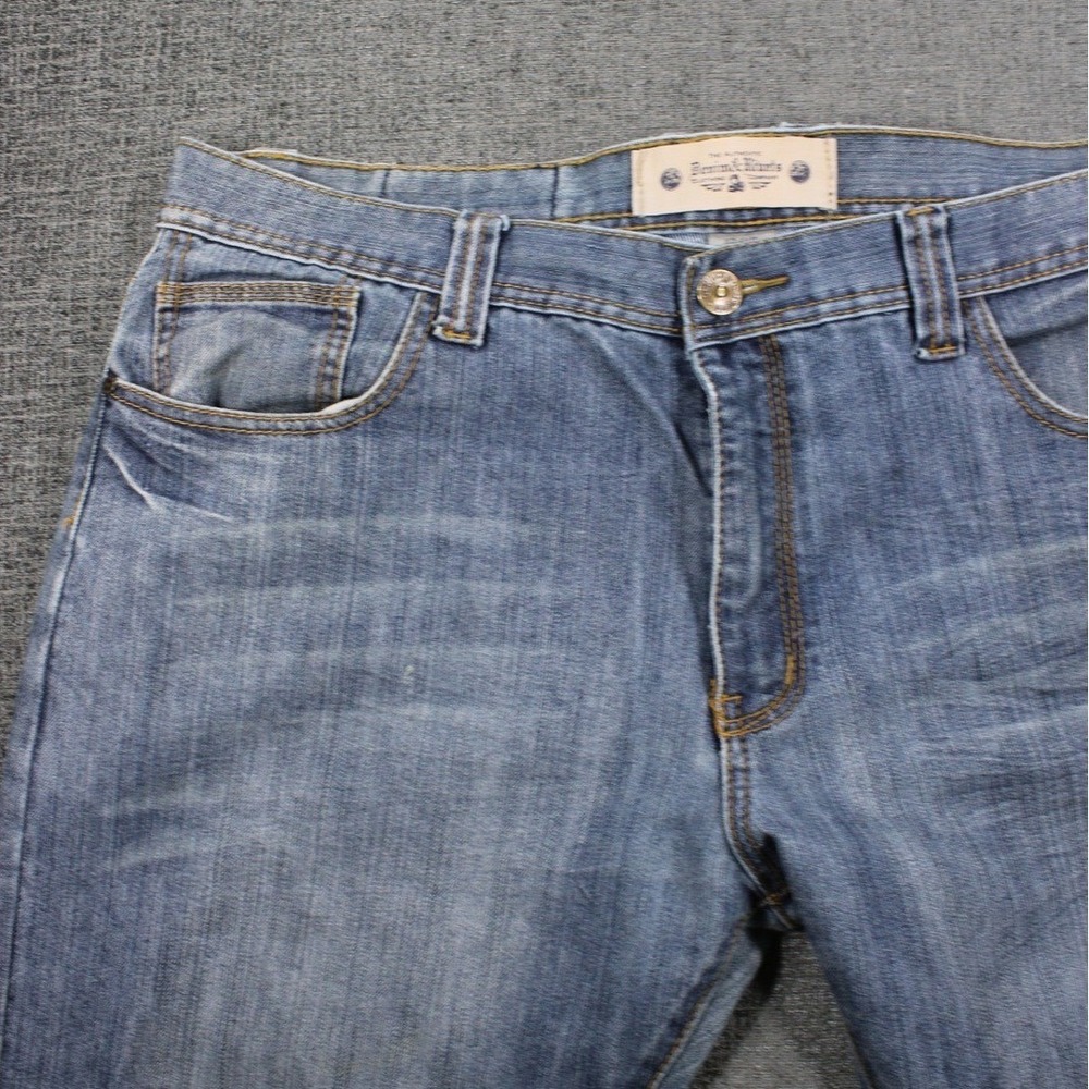 Denim & Rivets Mens Straight Leg Jeans Blue Medium Wash 40x34 Casual Denim Pants